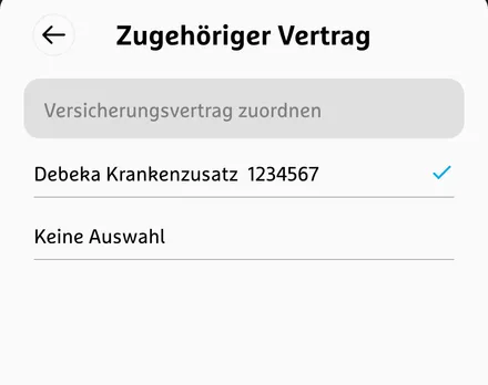 Simplr, Dokument einem Vertrag zuordnen